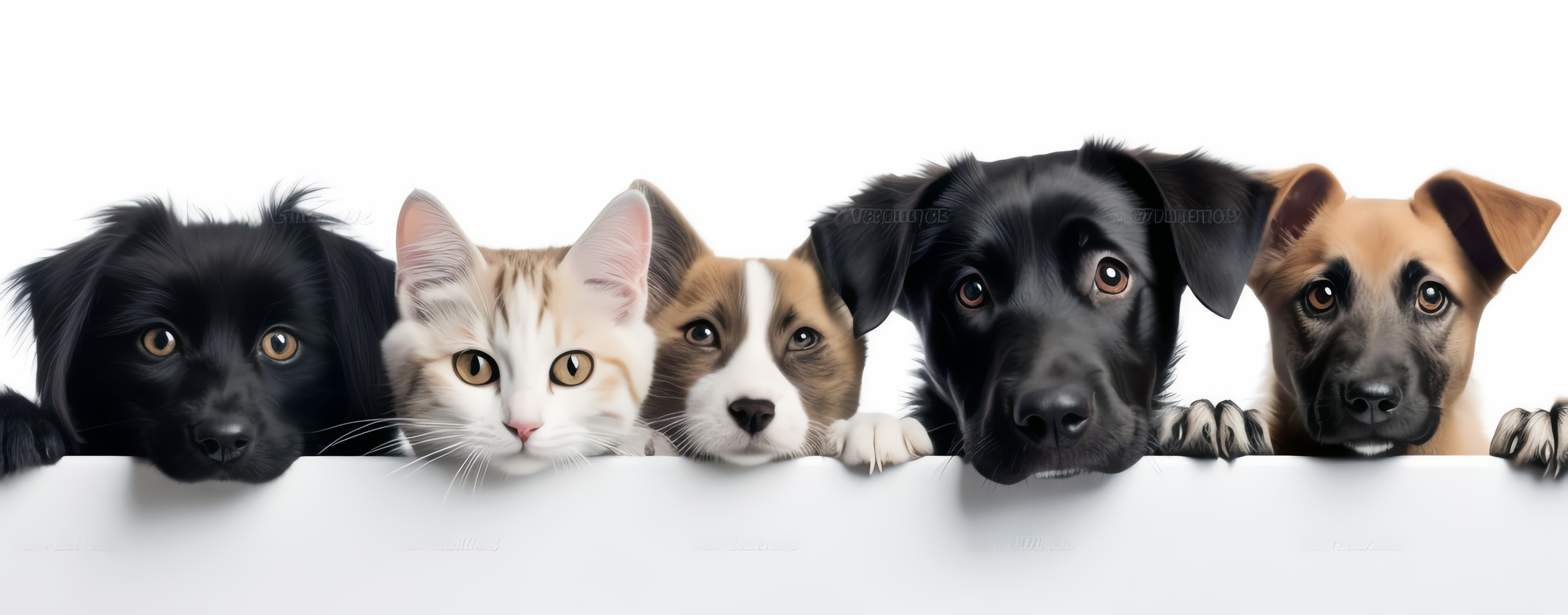 dogs and cats, AI generated